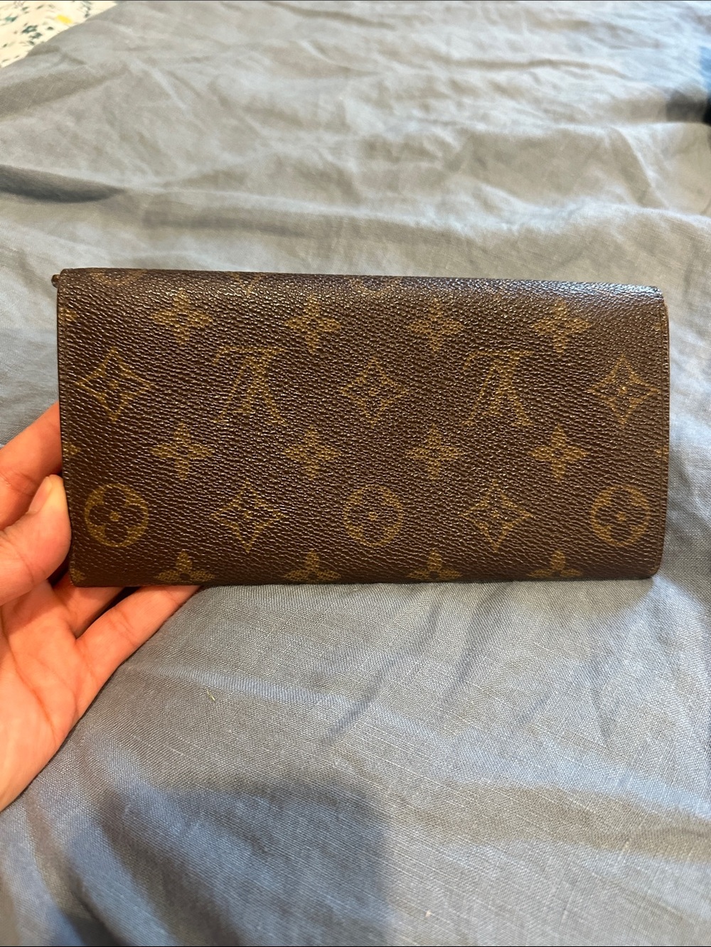 Vintage Louis Vuitton Monogram Canvas Brown & Gold Continental Wallet - Picture 12 of 14